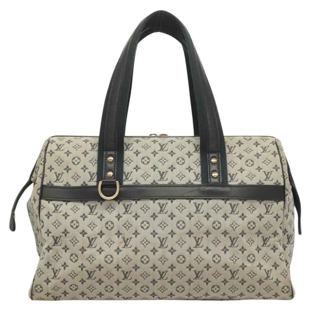 LOUIS VUITTON Monogram Mini Josephine GM Hand Bag Blue M92211 LV Auth BA3402 - Picture 2 of 16